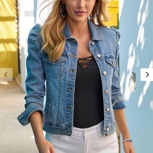 Denim Puff Sleeve jacket